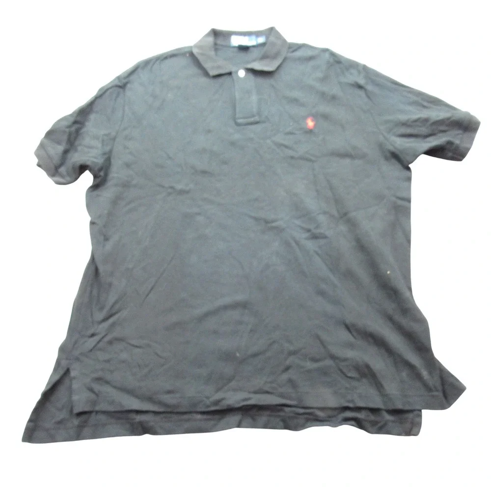 Polo Ralph Lauren Mens Black Short Sleeve Classic Fit Polo Shirt‎ XL